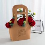 ODM Basket Shape Cardboard Gift Bags 31x10x41CM Kraft Paper Flower Bags