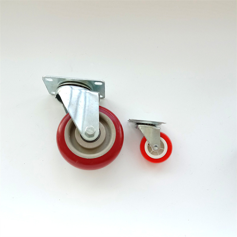Light Duty 1Inch Office Chair Casters PU Wheels For Trolley