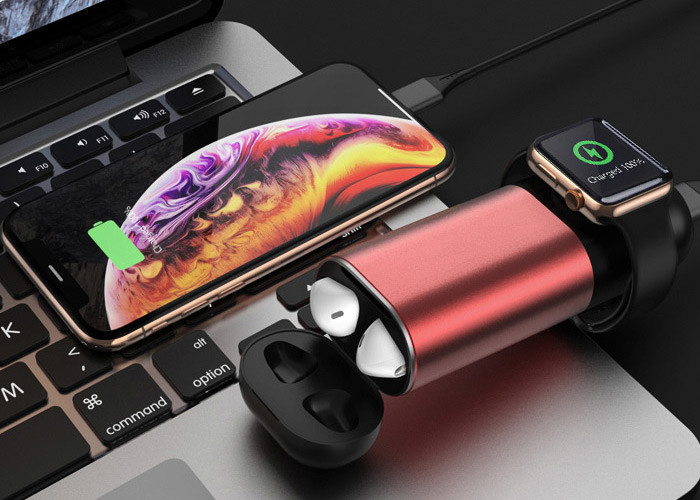 Qi Standard 5200mAH Wireless Charger Power Bank 3 In 1