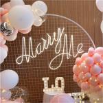 Happy Birthday Neon Letter Signs Acrylic Srecw Installation