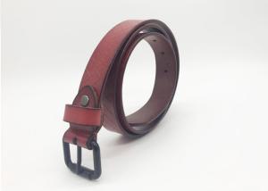 Quality Embossed Pattern 32mm Cowhide Womens Wide Leather Belts wholesale