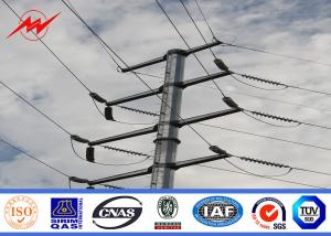 Quality 138kv Round Tapered Polygonal Galvanized Steel Pole , Electric Power Pole wholesale
