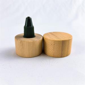 Quality bottle flip top cap twist bamboo cap for squeeze bottle for cosmetic wholesale