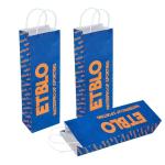 ODM Printed Gift Paper Wine Bottle Bags Packaging 120g