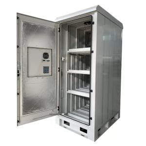 Quality Double Door 24U Outdoor Telecom Enclosures IP55 Anti Theft wholesale