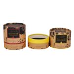 CMYK Printing Cylinder Paper Tube , Cardboard Round Containers With Gold Foil