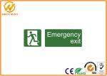 400*150mm 1mm Plastic Plate Traffic Warning Signs , Photoluminescent Emergency