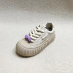 Women casual leather shoes with thick soled and in fashion style