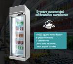 Upright 450L Freezing Ice Cream Glass Door Showcase Freezer
