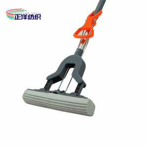 Quality 126cm Telescopic Stainless Steel Mop PVA Sponge Squeeze Dry Flat Mop wholesale