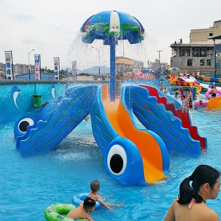 Water Park Fiberglass Kids Water Slides Equipment