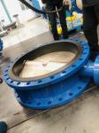 Ductile iron cf8m ss316 rubber lined DN1200 2200 wormgear Rotork Auma Captop