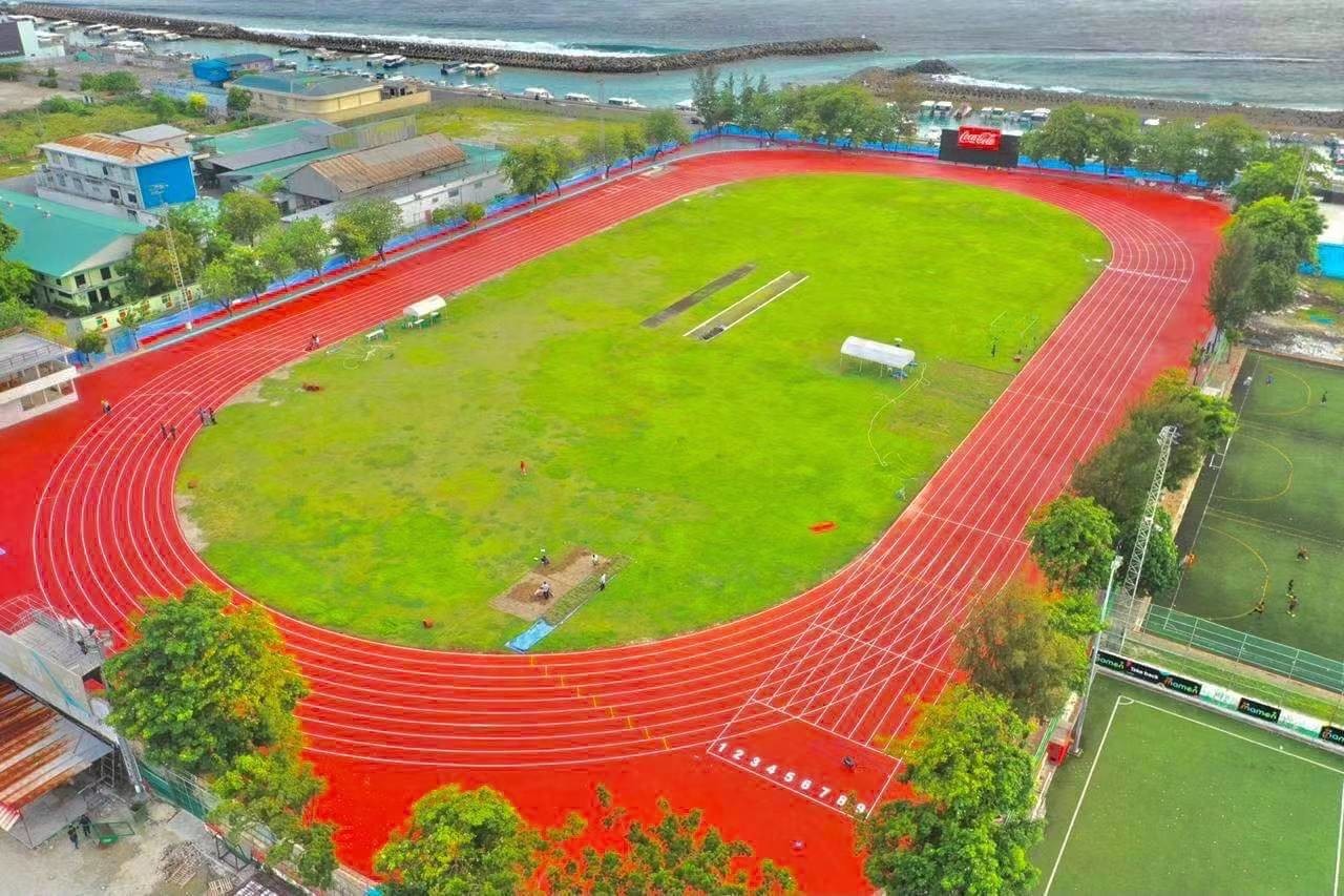 All Weather Sport Flooring Sandwich System Running Track IAAF Certified