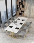 Light Luxury Scandinavian Style Office Furniture 2 Meters Marble Conference