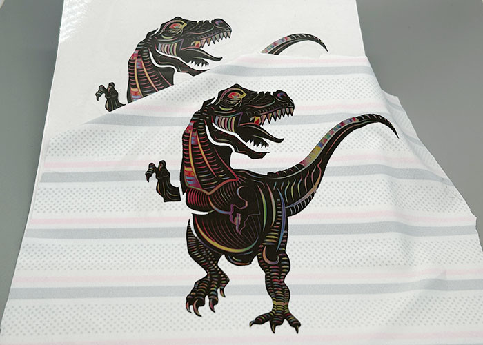 Custom Magic Color Heat Transfer Clothing Labels Falt Said Logo