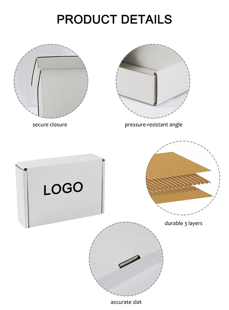 Simple White Aircraft Box Thickened Three-Layer Corrugated With A Variety Of Existing Sizes Can Be Customized Logo