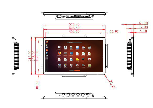 21.5-Inch Linux Touch Screen for Smart Retail Displays and Healthcare Applications