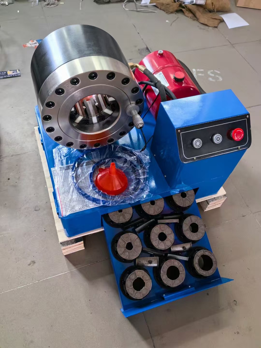 12V/24V 10 Dies 2 Inch Manual Braided Hose Crimper Battery Drive Hydraulic Hose Pipe Crimping Machine 6-51mm