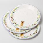 Disposable Cute Rabbit Paper Plate Child Party Supplies Dish Set