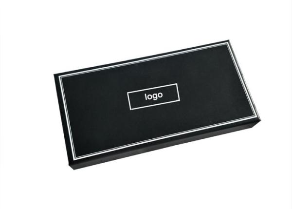 Matte Lamination Flat Pack Gift Boxes Black Cardboard Perfume Packaging With