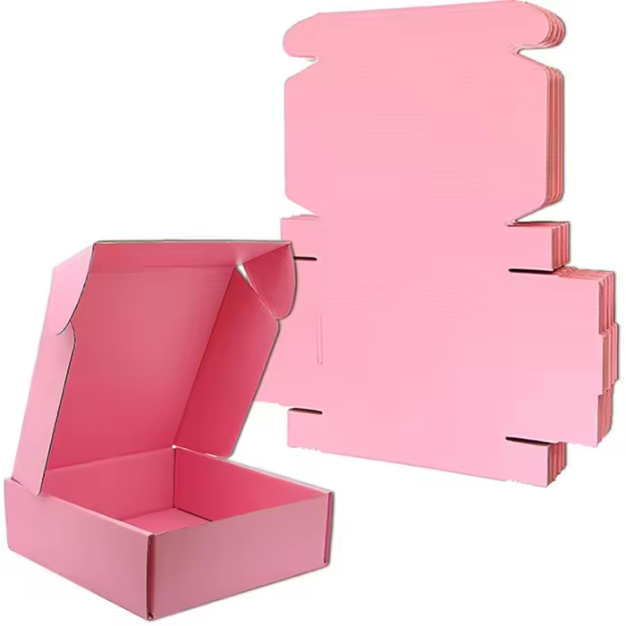 Pink Brand Packaging Boxes Eco Friendly Kraft White Printed Cardboard Boxes