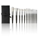 13pcs Private Label Makeup Brushes Set With Chromeplate Brass Into Cosmetic Bag