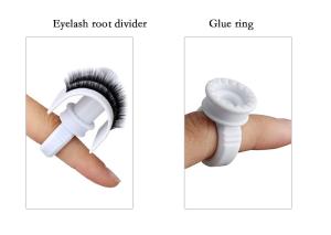 Quality Eyelash Makeup Tattoo Plastic Cup Glue Ink Extension Holder Finger Ring For Grafting Eyelash Ring wholesale