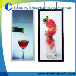Quality Super slim Black aluminum frame Hanging led light box for sale wholesale