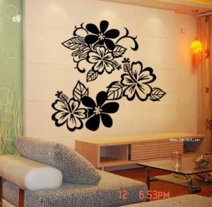 Quality The Classic PVC Decorative Designer Wall Flower Stickers F046 wholesale