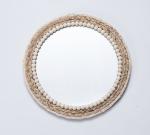 Design Natural Bathroom Large Wall Decorative Woven Custom Framed Wooden Rattan