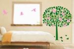 Modern Contemporary Tree Wall Flower Stickers G112 / Wall Sticker Art