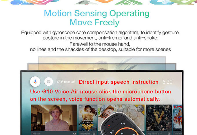 Mini Air Mouse Voice Remote control 2.4G Wireless Gyroscope Mouse for Android box