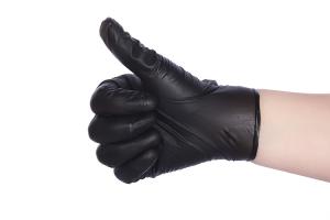 Quality Hair Salon Latex Free Vinyl Disposable Gloves Black Color 5 Years Shelf Life wholesale