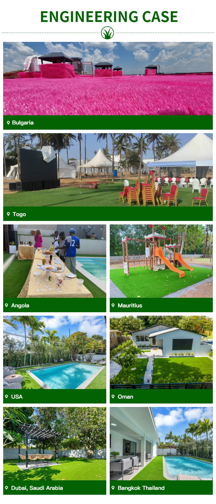 Artificial Grass for Garden Decoration Fake Grass Synthetic Turf UV Resistant Easy Install