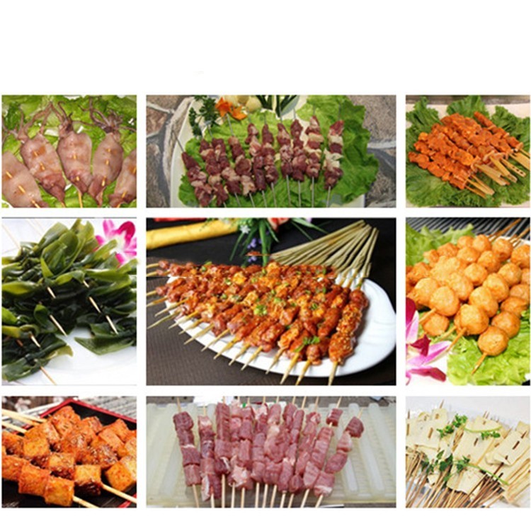 Small series automatic meat skewers machine
