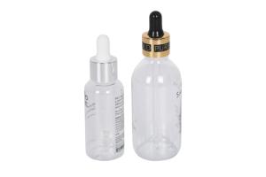 Quality Transparent PET 60ml 120ml Essential Hair Oils Dropper Bottle For Aromatherapy wholesale