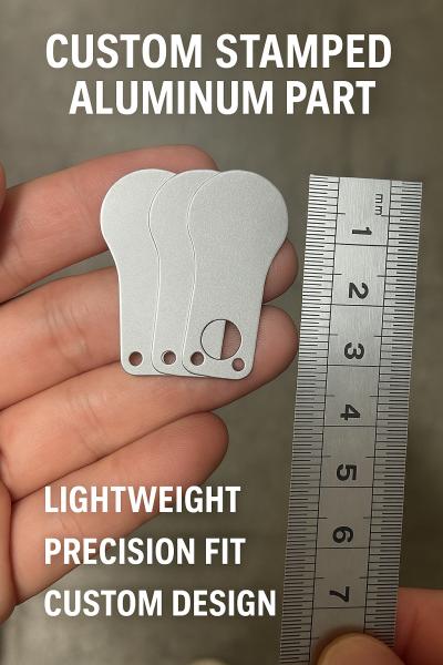 High-Precision Custom Stamped Aluminum Parts – Water-Drop Shaped Mounting
