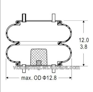 Quality Double Convoluted Air Spring Air Suspension 2B12-313/ FD330-22 364 W01-358-7405 wholesale