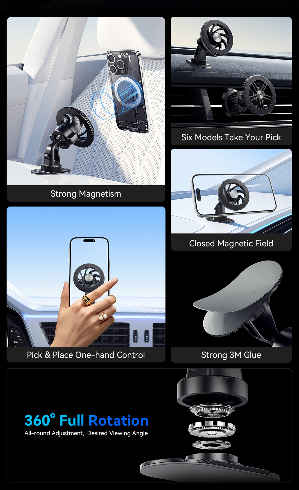 ESSAGER ES-ZJ24 Series Magnetic Car Phone Mount Holder