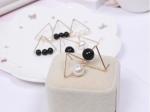 2018 Fashion American style lady party EarringsSilver Many Colors Round shape