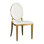 Aluminum Gold Banquet Chairs White Ballroom Chairs Customized