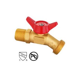 Quality Male And Female Threaded Brass Ball Cock Valve With Brass Lock Nut ANSI Standard wholesale