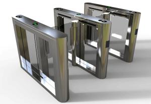 China Pedestrian Office Security Gates Swing Barrier RS232 Access Control Gate on sale