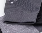 Snngging Resistance Elastane Cotton Dress Socks With Grey / Black Stripes