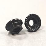 Black Zinc Serrated Hexagon Flange Nuts DIN Standard Imperial Inch Measurement
