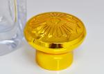 Gold Color Plating Zinc Alloy Perfume Bottle Tops With 17.2mm Inner