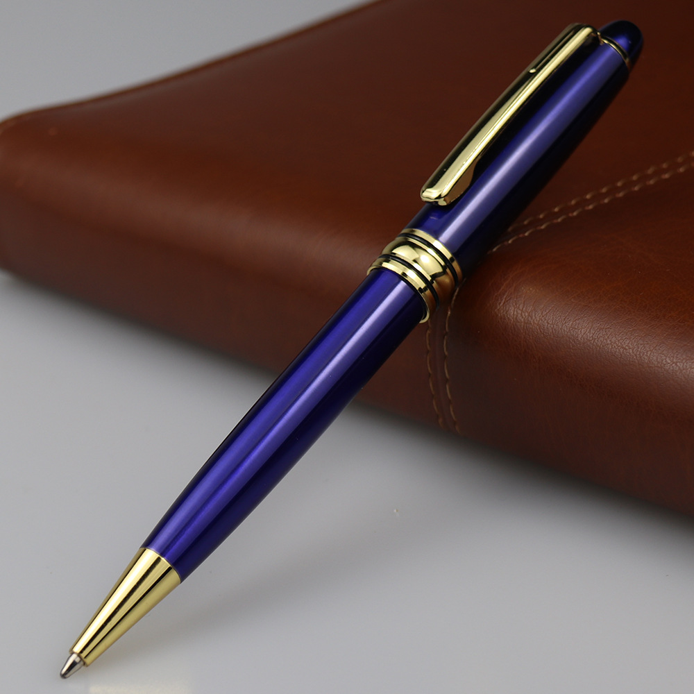Personalized Black and Gold Roller Gel Pen with Custom Laser Logo Writing Length 240M