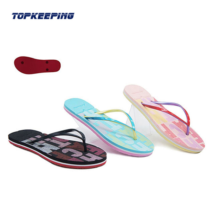 Outdoor Women Flat Sandal Lady PU EVA Sole Sliders