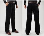 Custom Logo Made Men's 100% Cotton Corduroy Trousers Business Straight Pants for