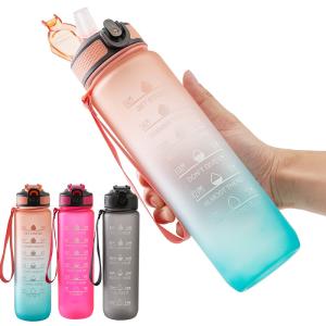 Quality Custom Logo Gallon Motivational Water Bottle With Straw PCTG wholesale